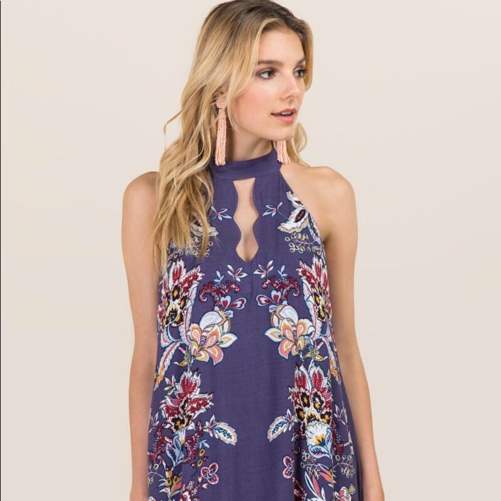 Francesca’s Purple Floral Dress